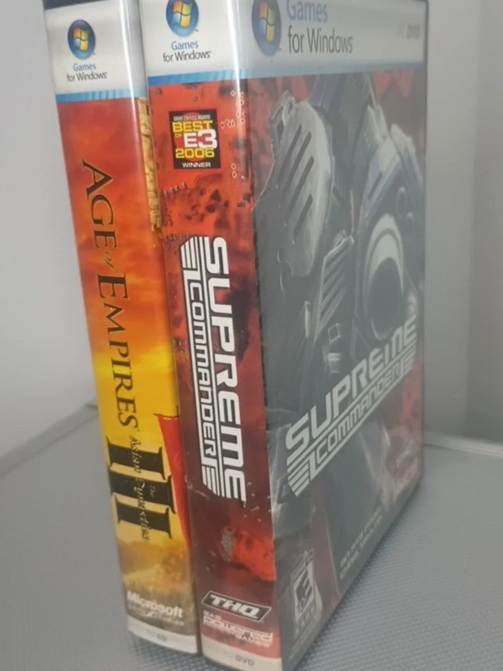 Lot of 2 PC Games Age of Empires III Asian Dynasties + Supreme Commander Tested